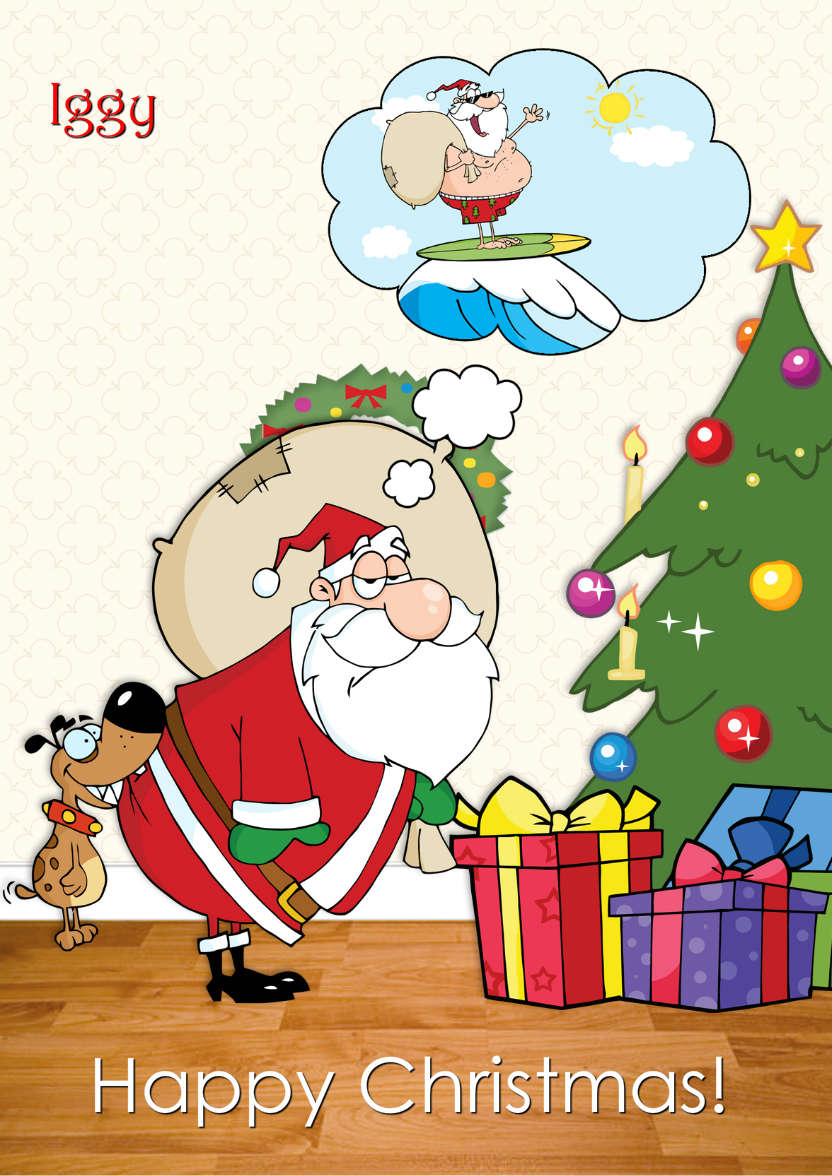 Fed Up Santa - card made with Crafty Bob's Card Creator