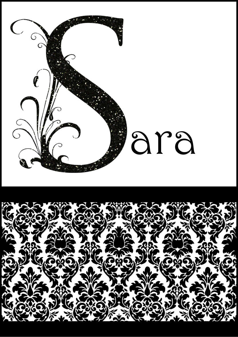 Damask Monogram Letter S Card - card made with Crafty Bob's Card Creator
