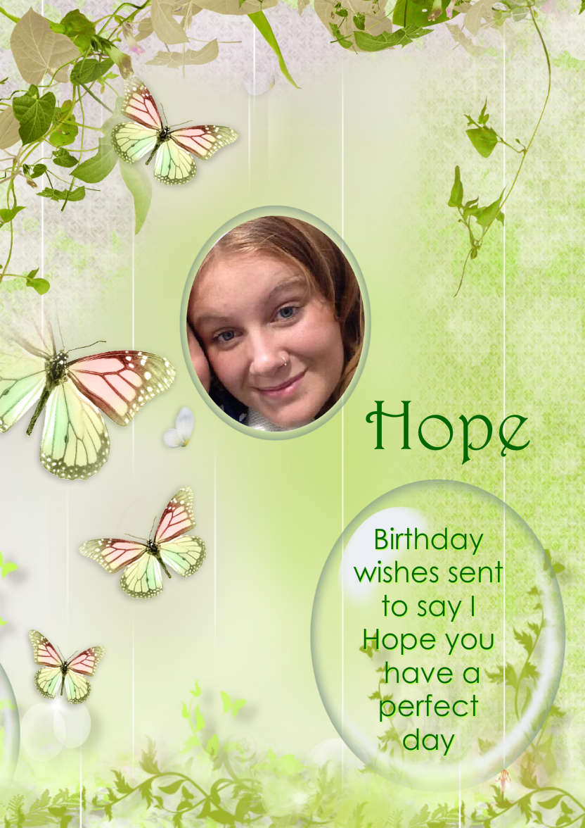 Butterfly Greeting Card - card made with Crafty Bob's Card Creator