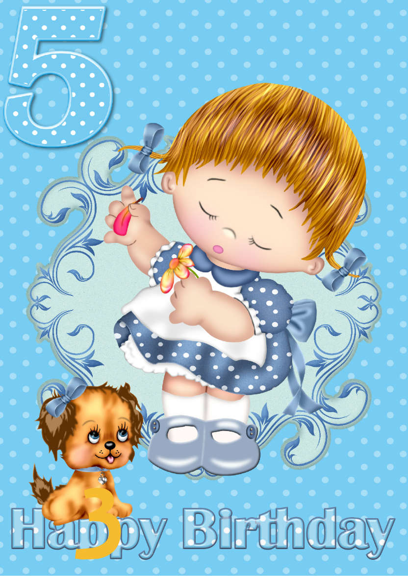 Blue Party Dress - card made with Crafty Bob's Card Creator
