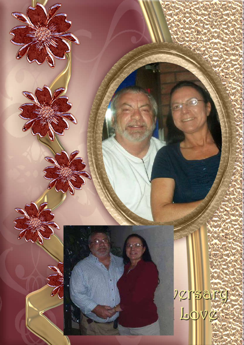 Glass Flowers Anniversary Card - card made with Crafty Bob's Card Creator