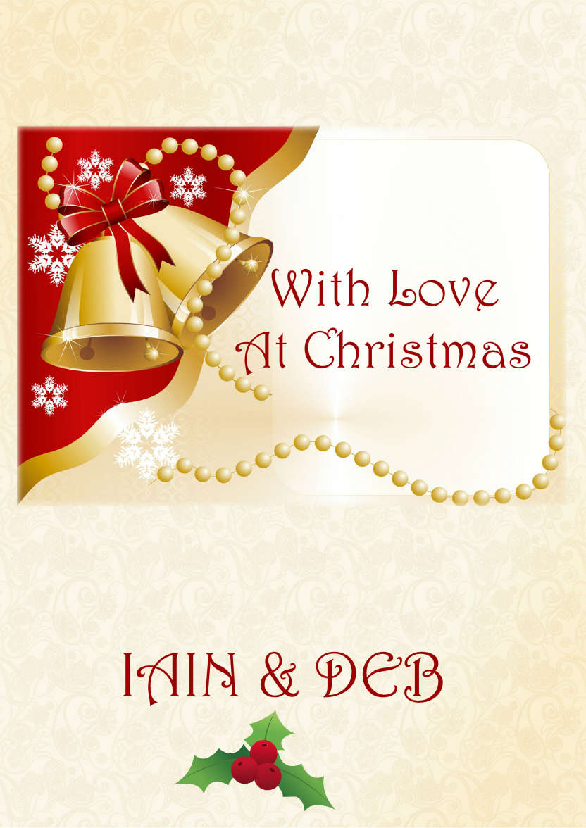 Jingle Bells Christmas Card - card made with Crafty Bob's Card Creator