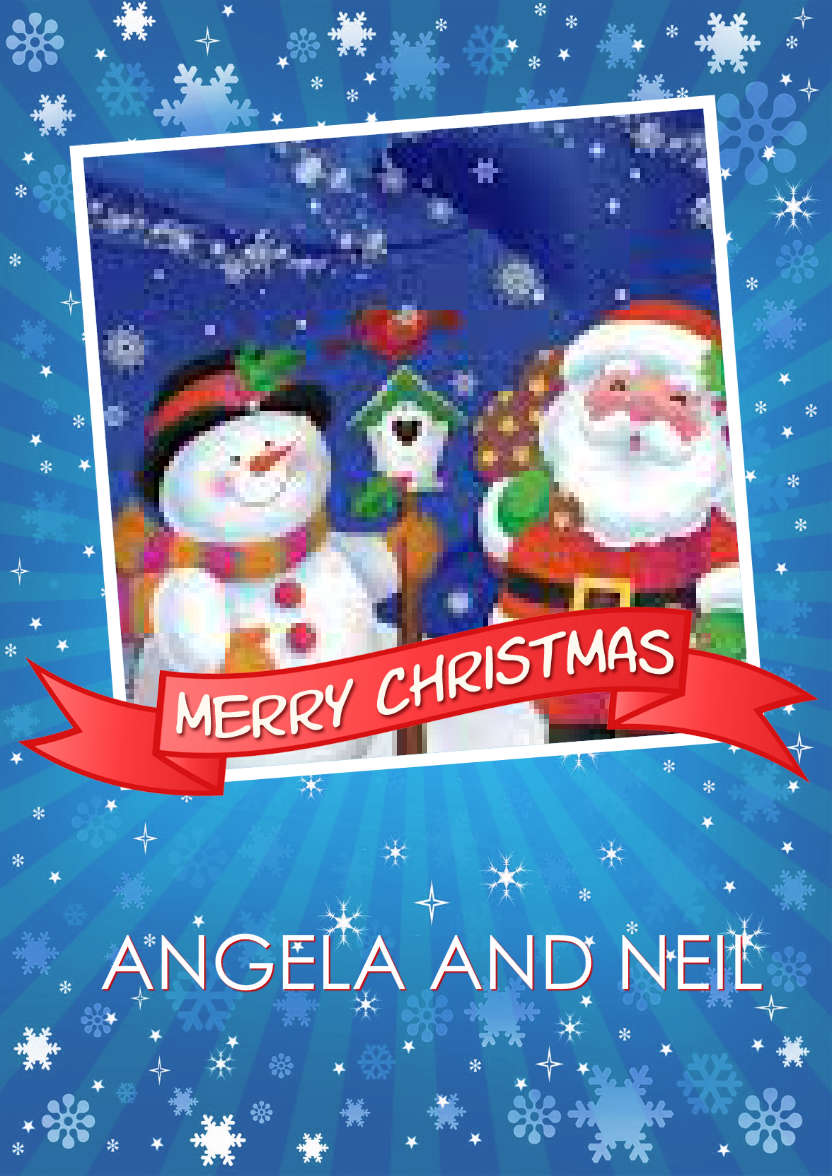 Christmas Family Photo Card - card made with Crafty Bob's Card Creator