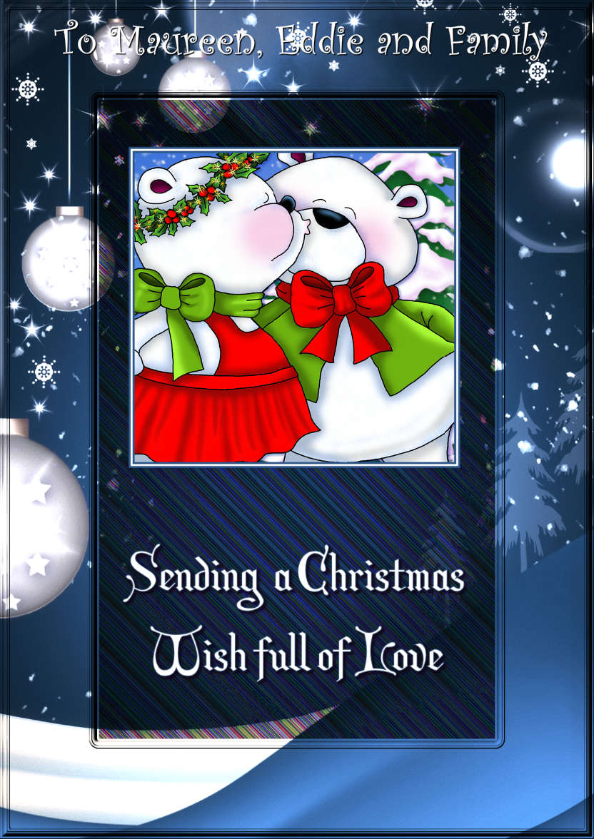Sending a Christmas Wish Photo Card - card made with Crafty Bob's Card Creator