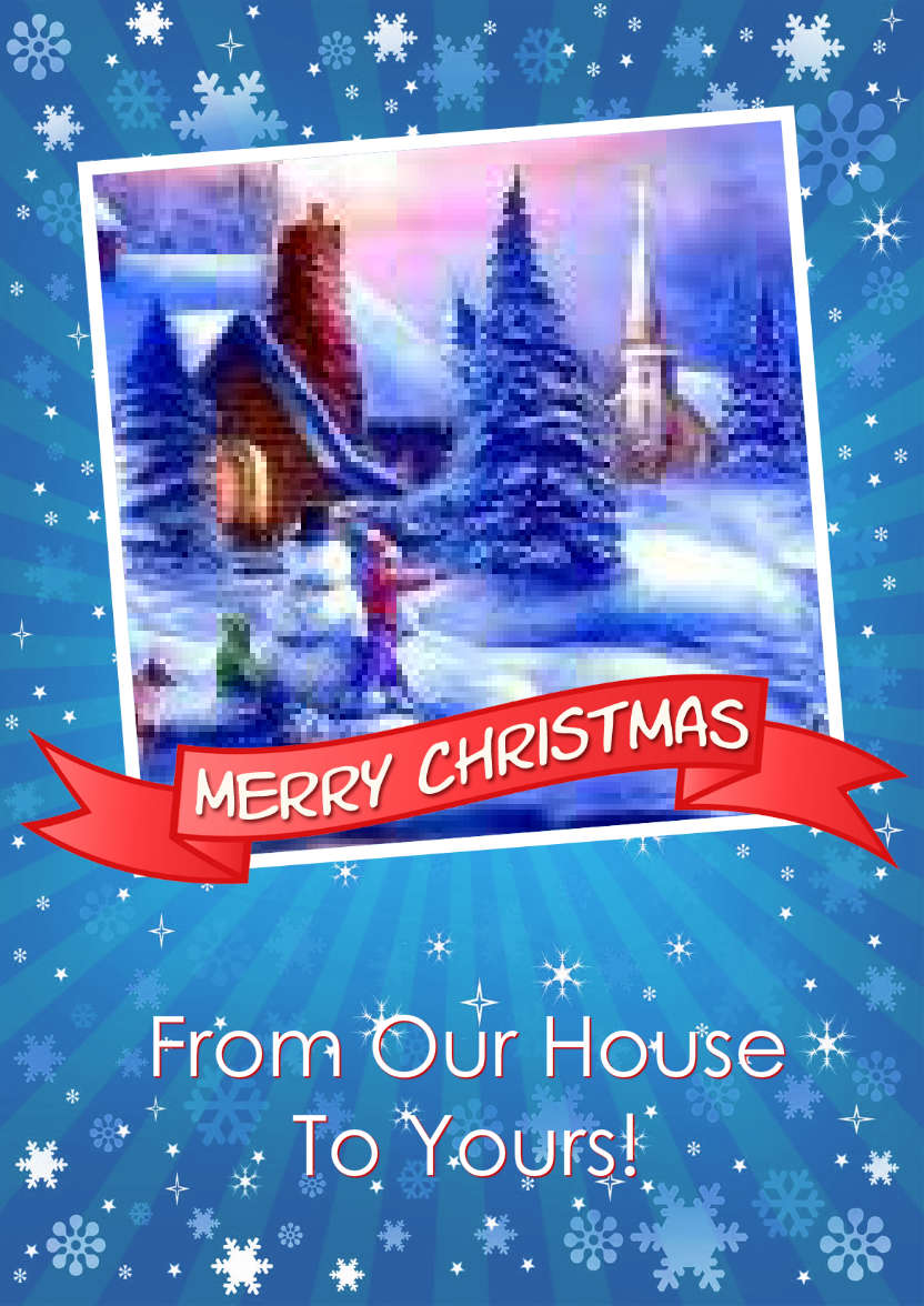 Christmas Family Photo Card - card made with Crafty Bob's Card Creator