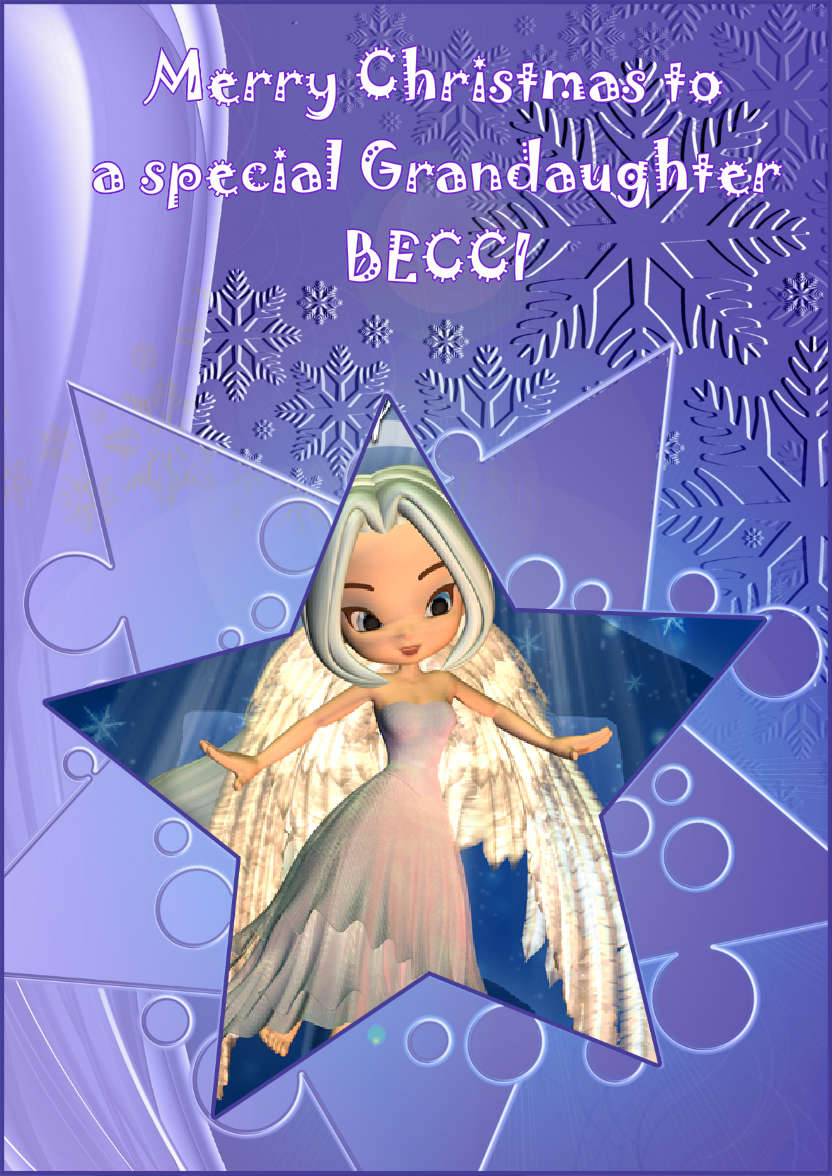 Christmas Star Photo Card - card made with Crafty Bob's Card Creator