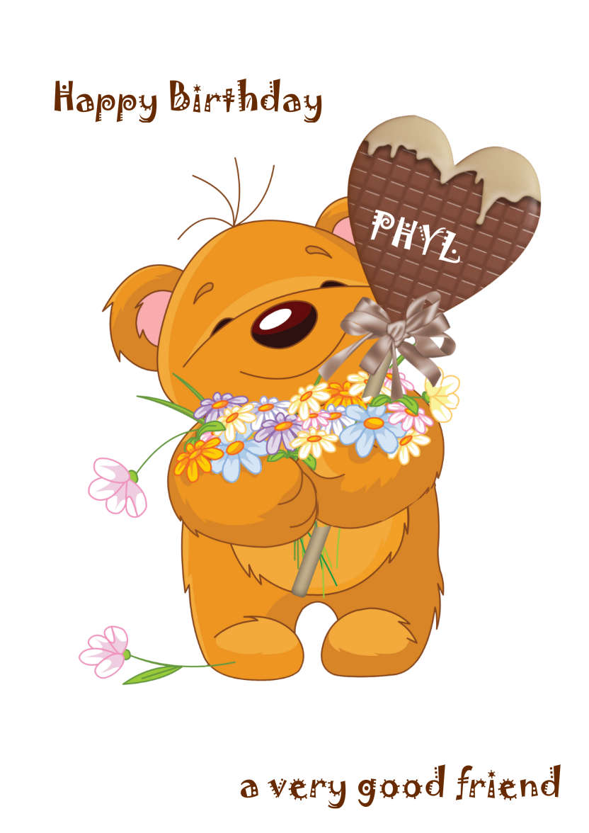 Bear Hugs - card made with Crafty Bob's Card Creator