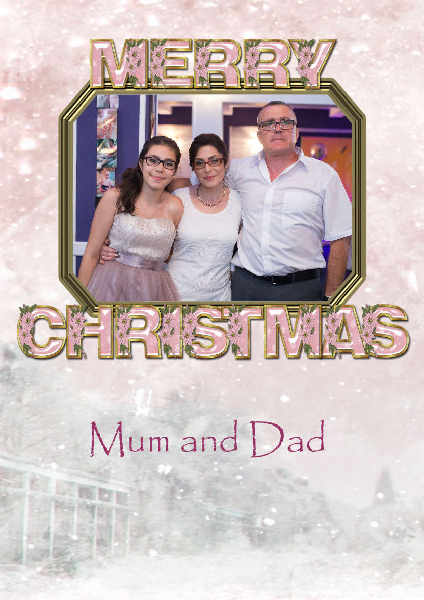 Christmas Word Frame - card made with Crafty Bob's Card Creator