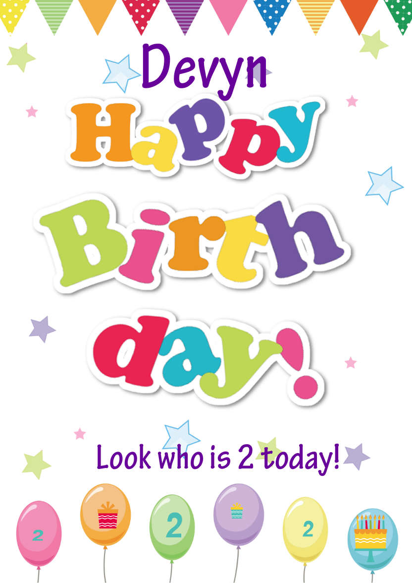 Happy Birthday to You - card made with Crafty Bob's Card Creator