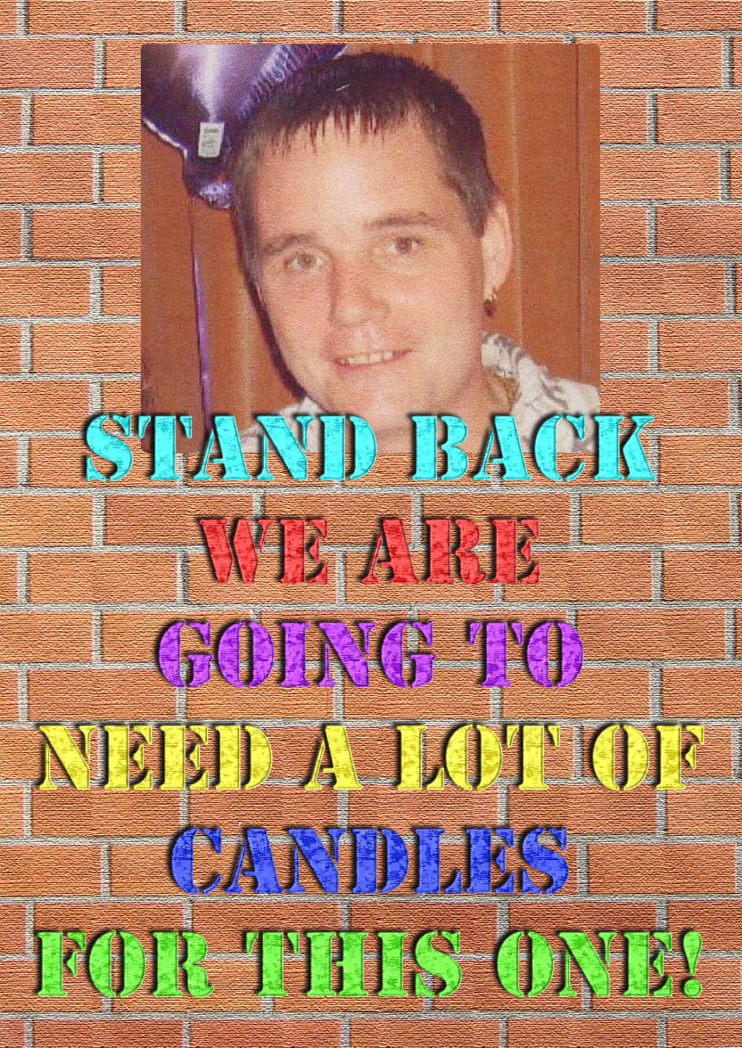 Stand Back Humorous Aperture Birthday Card - card made with Crafty Bob's Card Creator