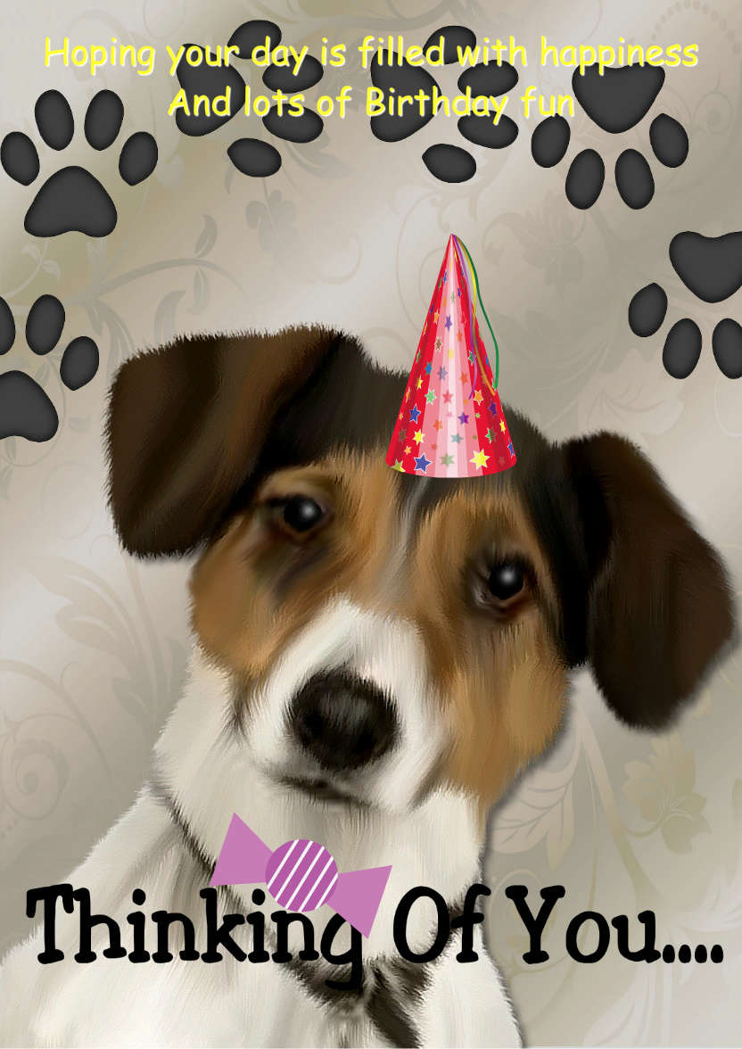 Thinking of You Puppy - card made with Crafty Bob's Card Creator