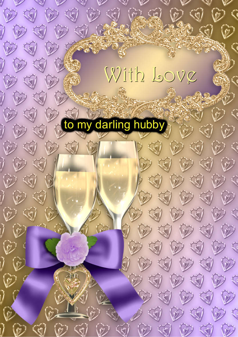 Champagne Romance - card made with Crafty Bob's Card Creator