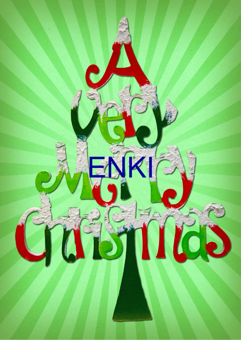 Christmas Tree Word Art - card made with Crafty Bob's Card Creator