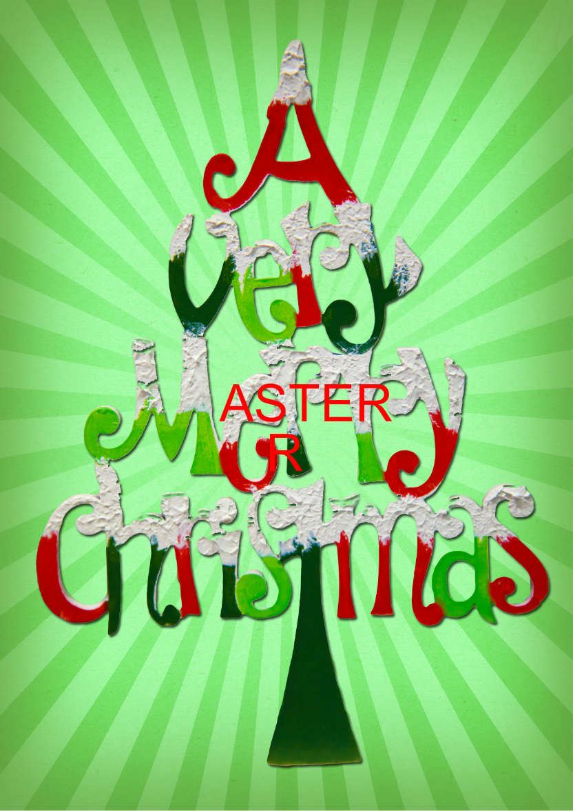Christmas Tree Word Art - card made with Crafty Bob's Card Creator