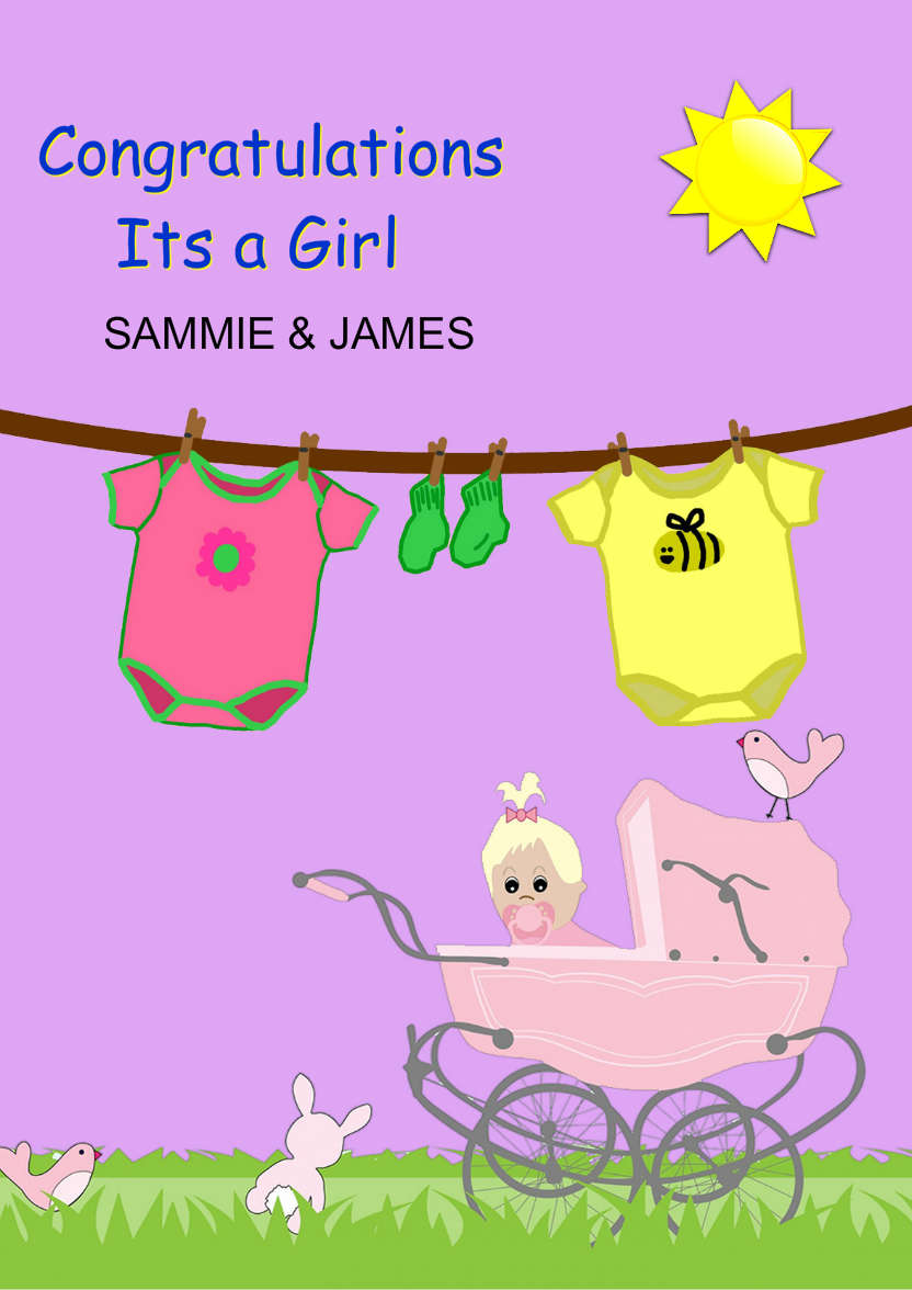 Baby - card made with Crafty Bob's Card Creator