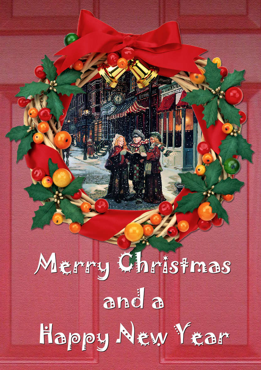 Christmas Door Photo Card - card made with Crafty Bob's Card Creator