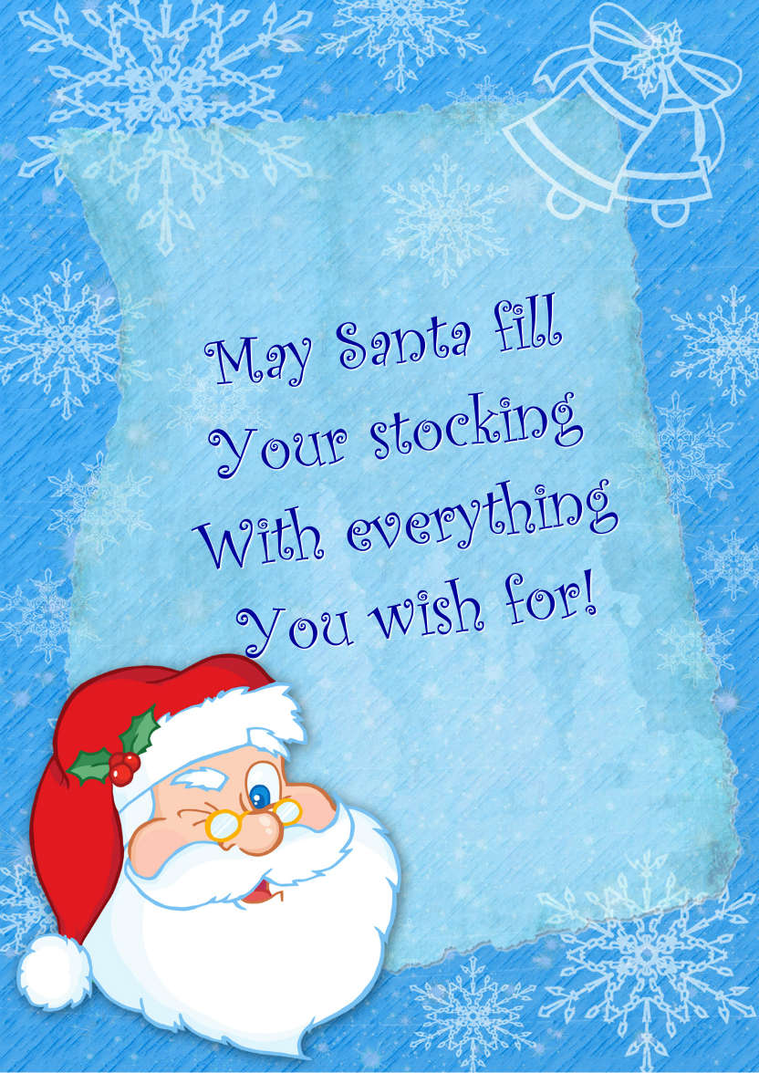 Winking Santa - card made with Crafty Bob's Card Creator