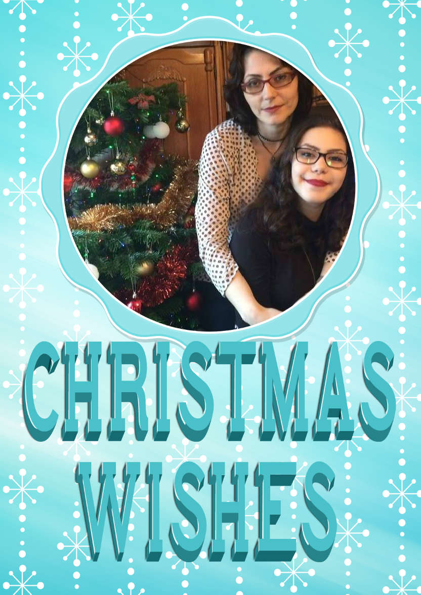 Christmas Wishes Photo Card - card made with Crafty Bob's Card Creator