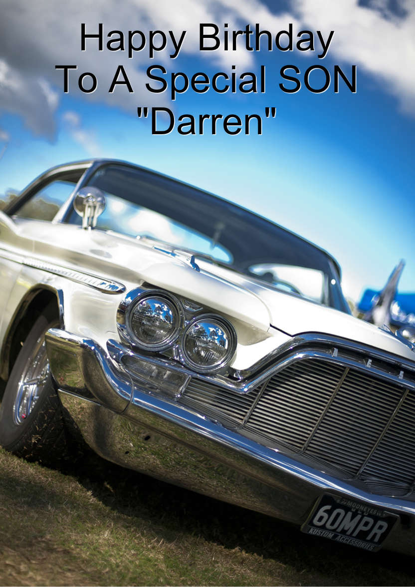 Classic Car Card - card made with Crafty Bob's Card Creator