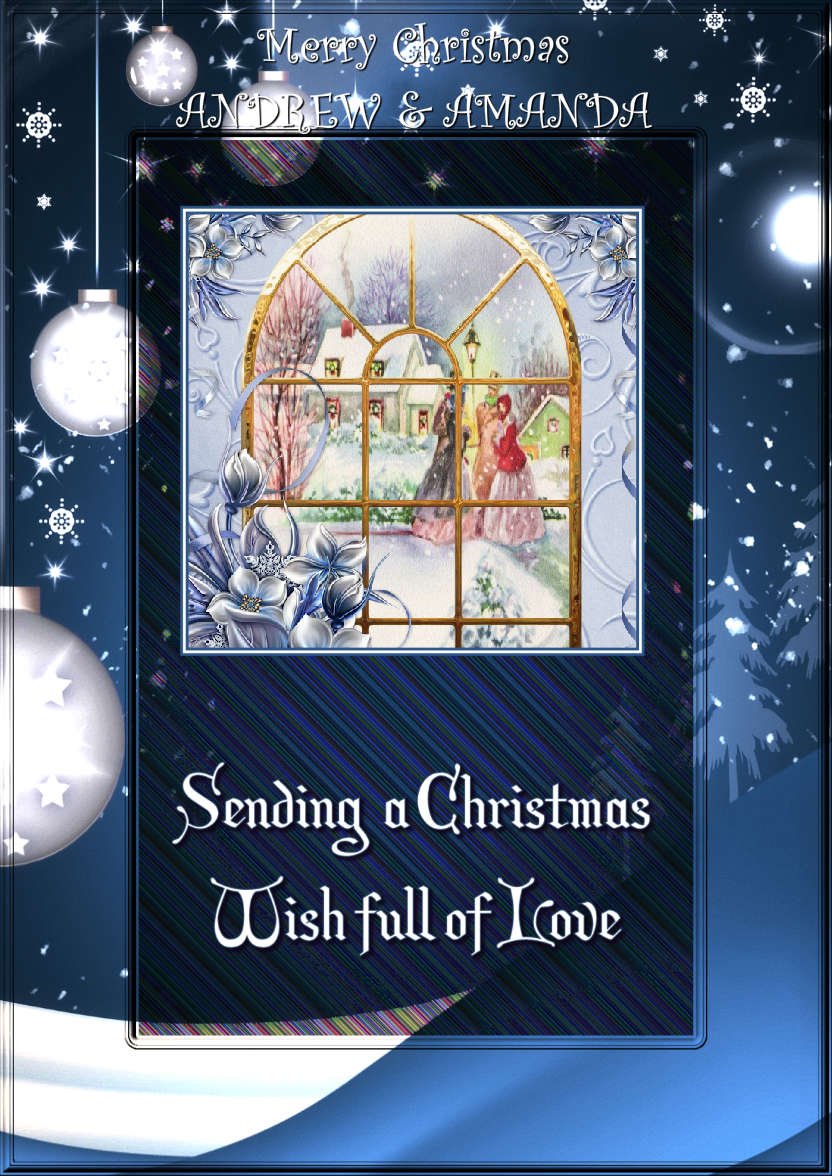 Sending a Christmas Wish Photo Card - card made with Crafty Bob's Card Creator