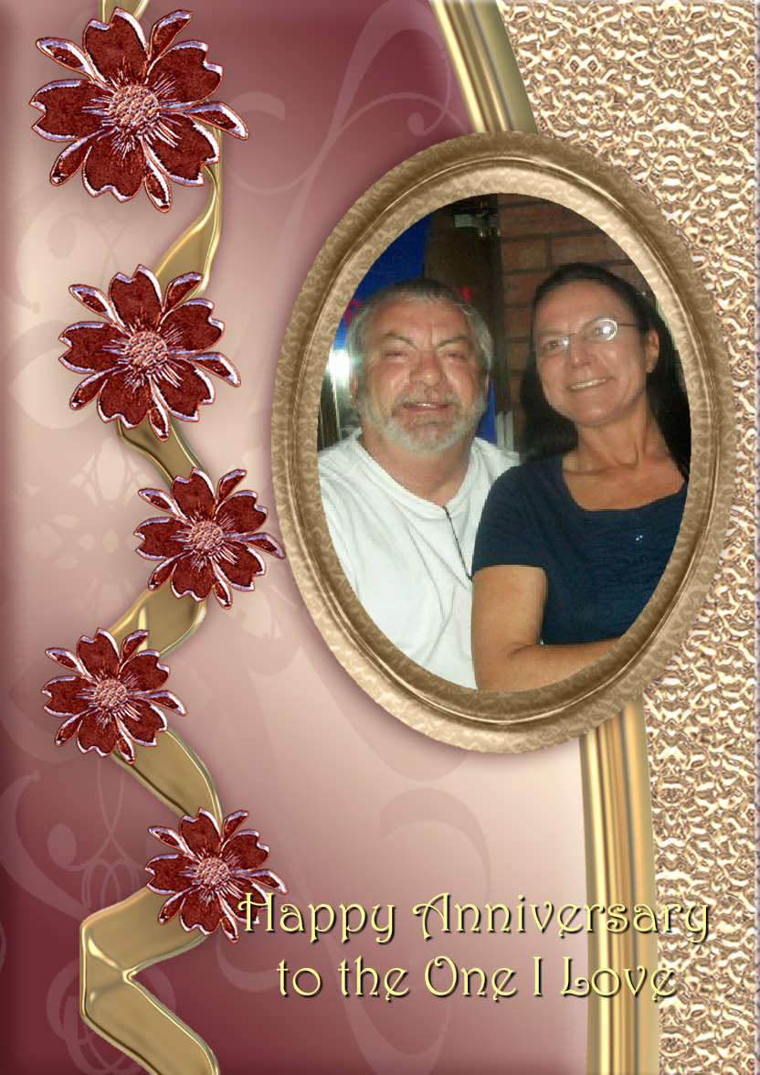 Glass Flowers Anniversary Card - card made with Crafty Bob's Card Creator