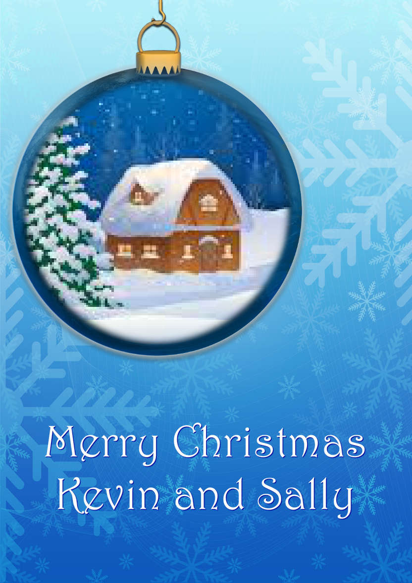 Christmas Bauble Aperture Card - card made with Crafty Bob's Card Creator