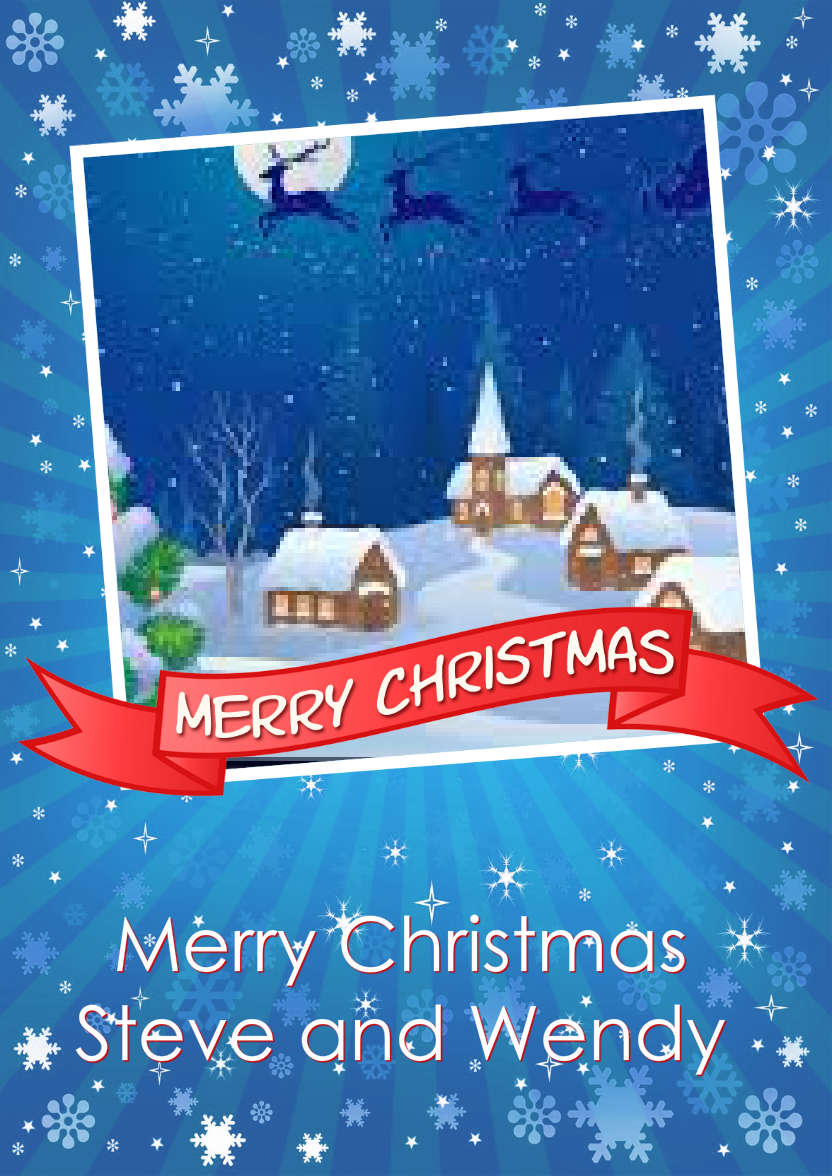 Christmas Family Photo Card - card made with Crafty Bob's Card Creator