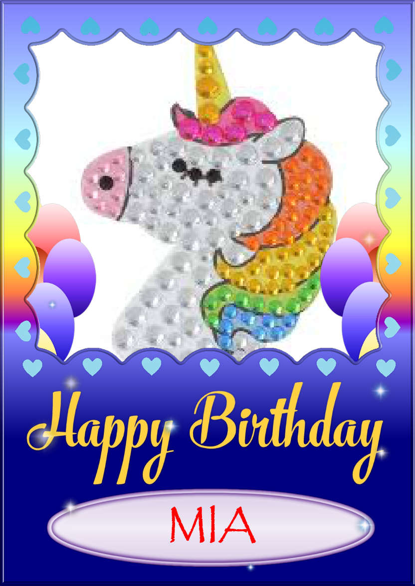 Rainbow Birthday Hearts - card made with Crafty Bob's Card Creator