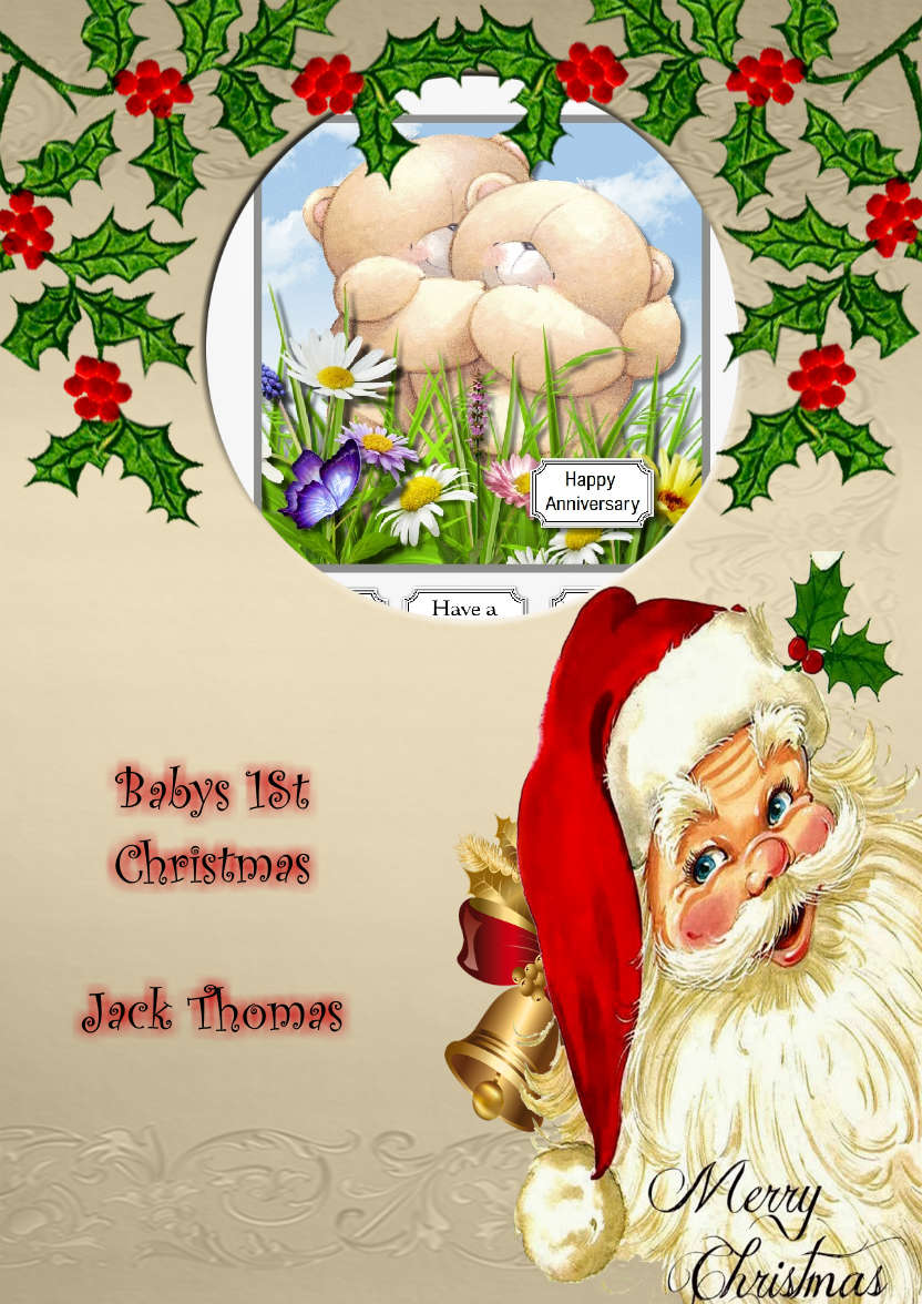 Christmas Photo Card with Santa - card made with Crafty Bob's Card Creator