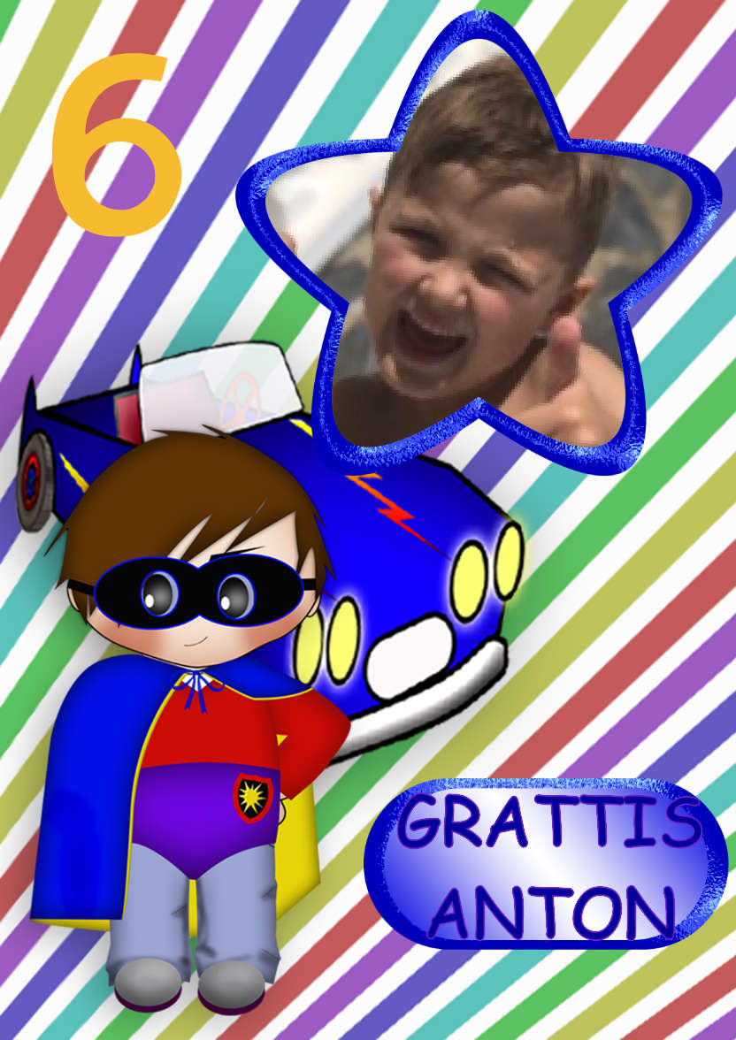 Superhero - card made with Crafty Bob's Card Creator