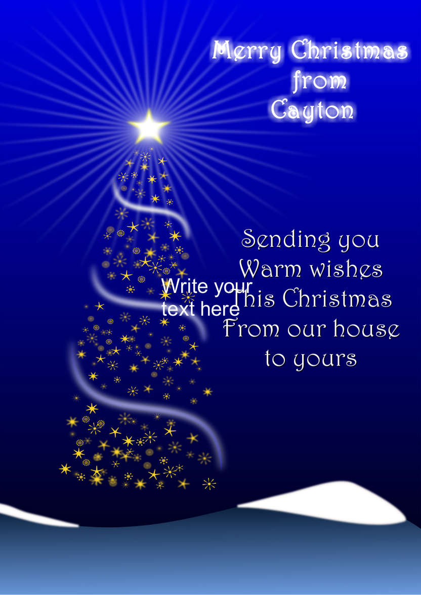 Christmas Tree Glow - card made with Crafty Bob's Card Creator