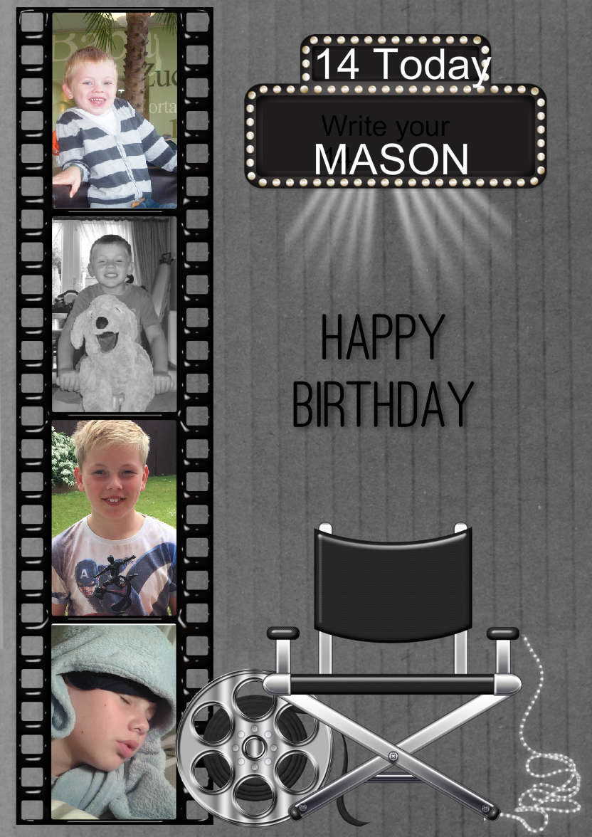 Movie Time - card made with Crafty Bob's Card Creator