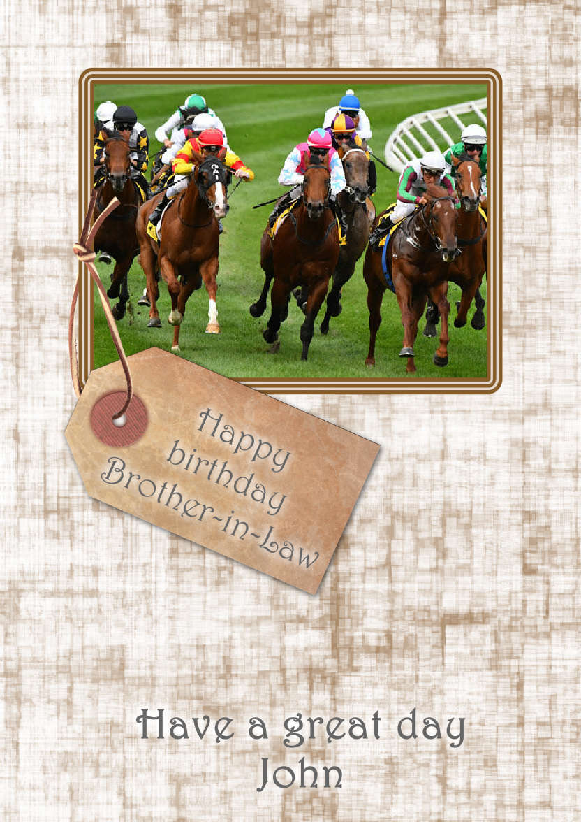 Old Tag Frame Photo Card - card made with Crafty Bob's Card Creator