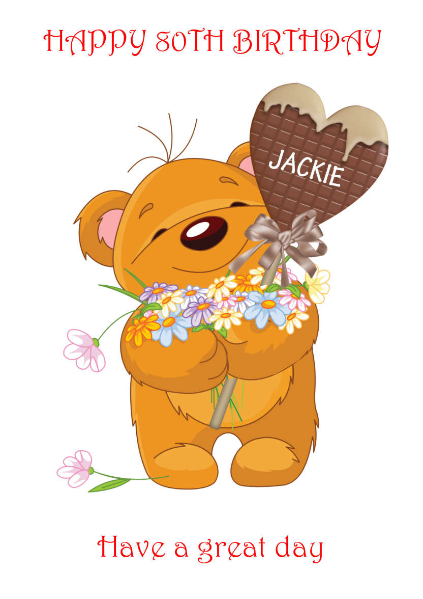 Bear Hugs - card made with Crafty Bob's Card Creator