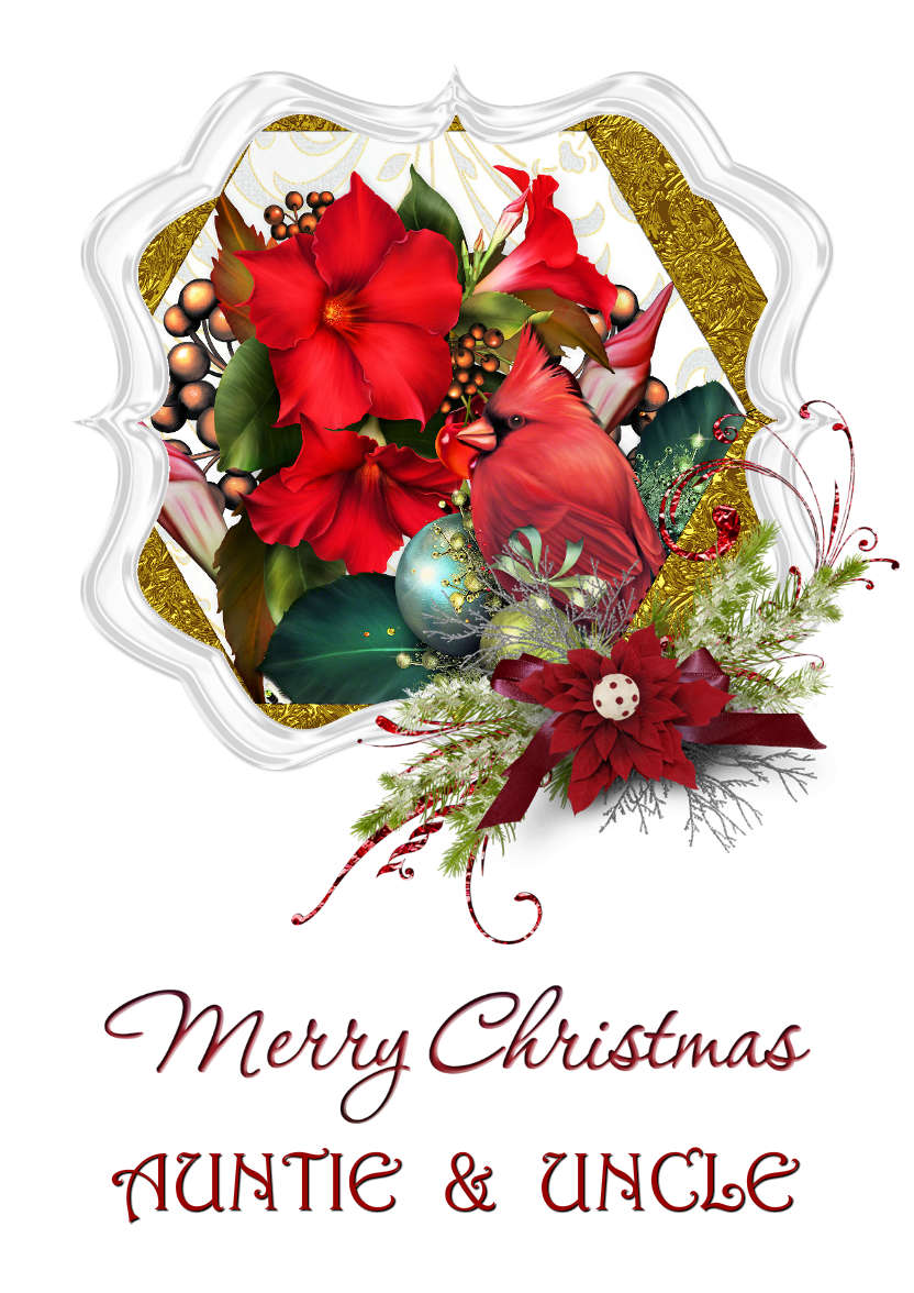 Frosted Poinsettia Frame - card made with Crafty Bob's Card Creator