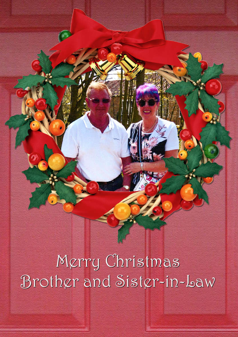 Christmas Door Photo Card - card made with Crafty Bob's Card Creator