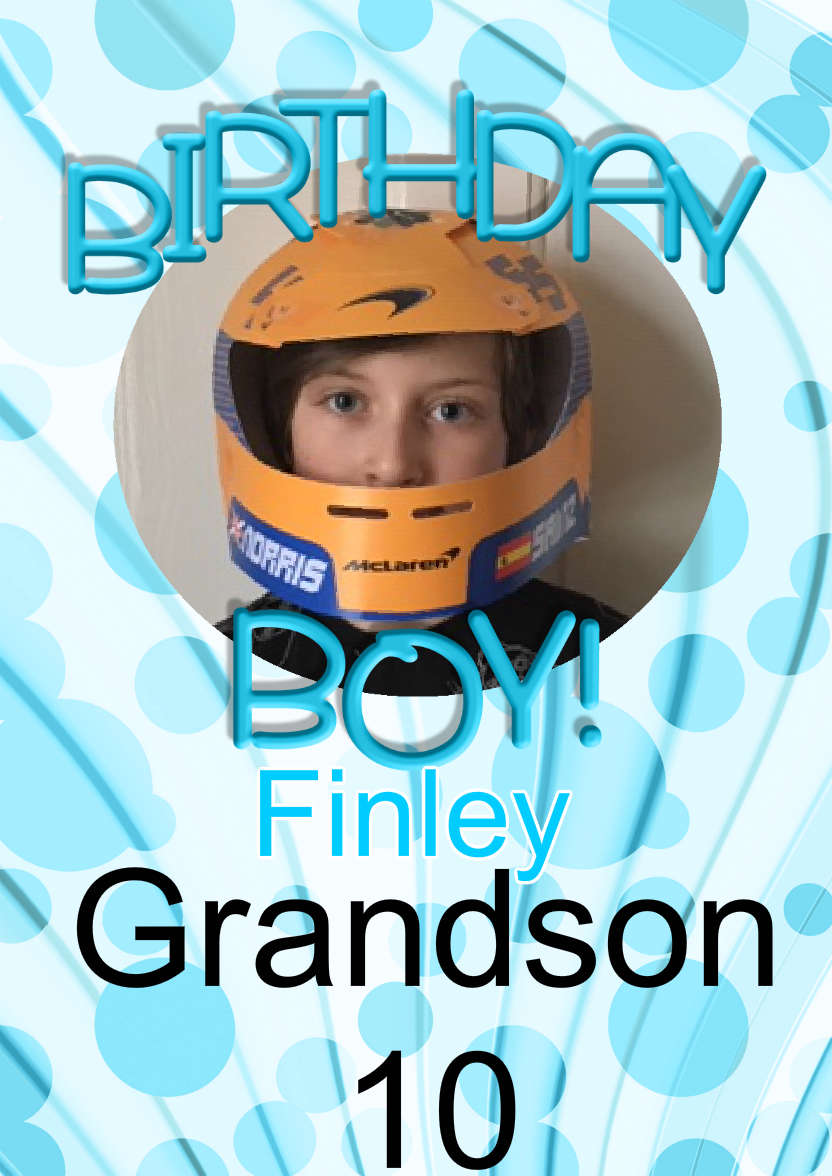 Birthday Boy Aperture Frame Card - card made with Crafty Bob's Card Creator