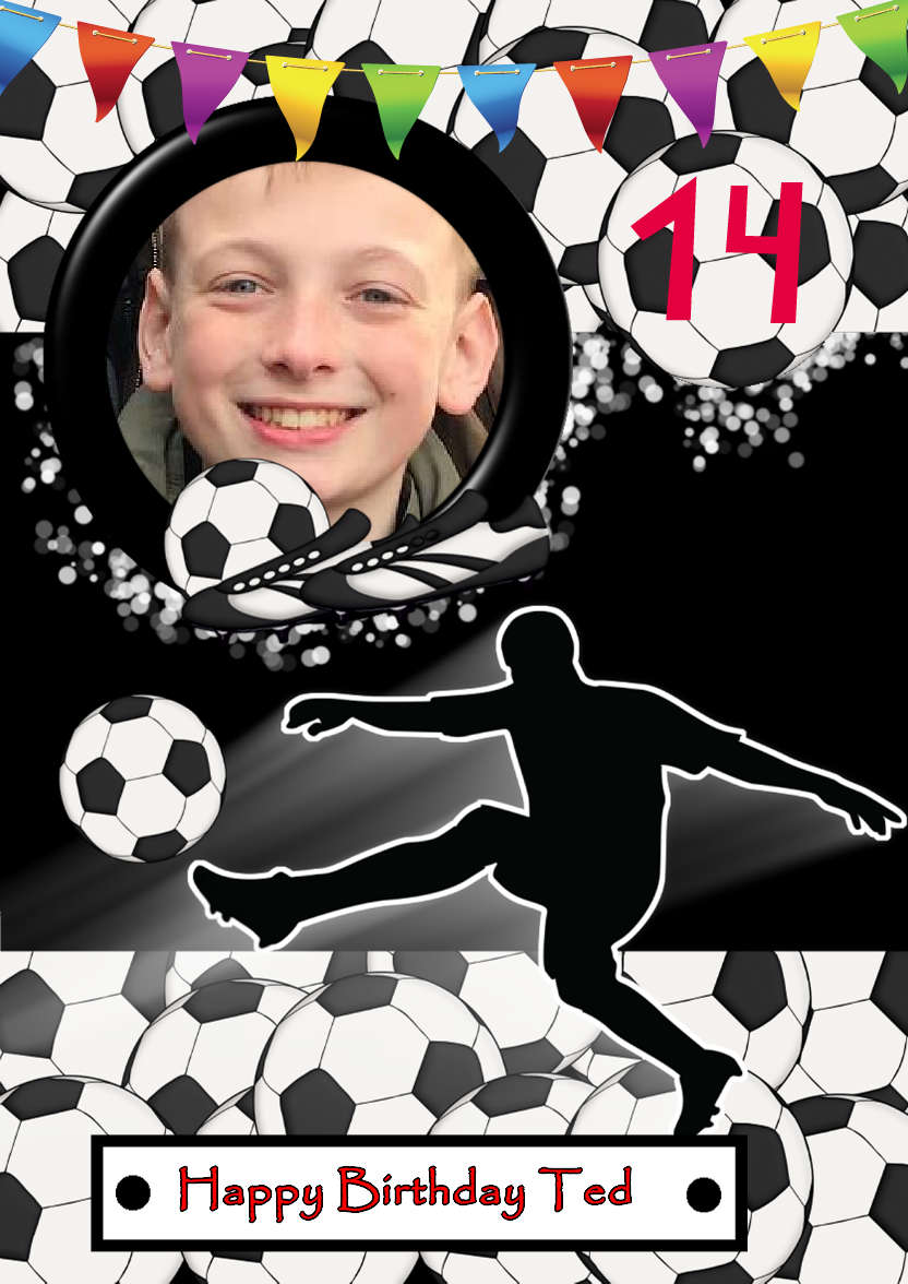 Football Crazy - card made with Crafty Bob's Card Creator