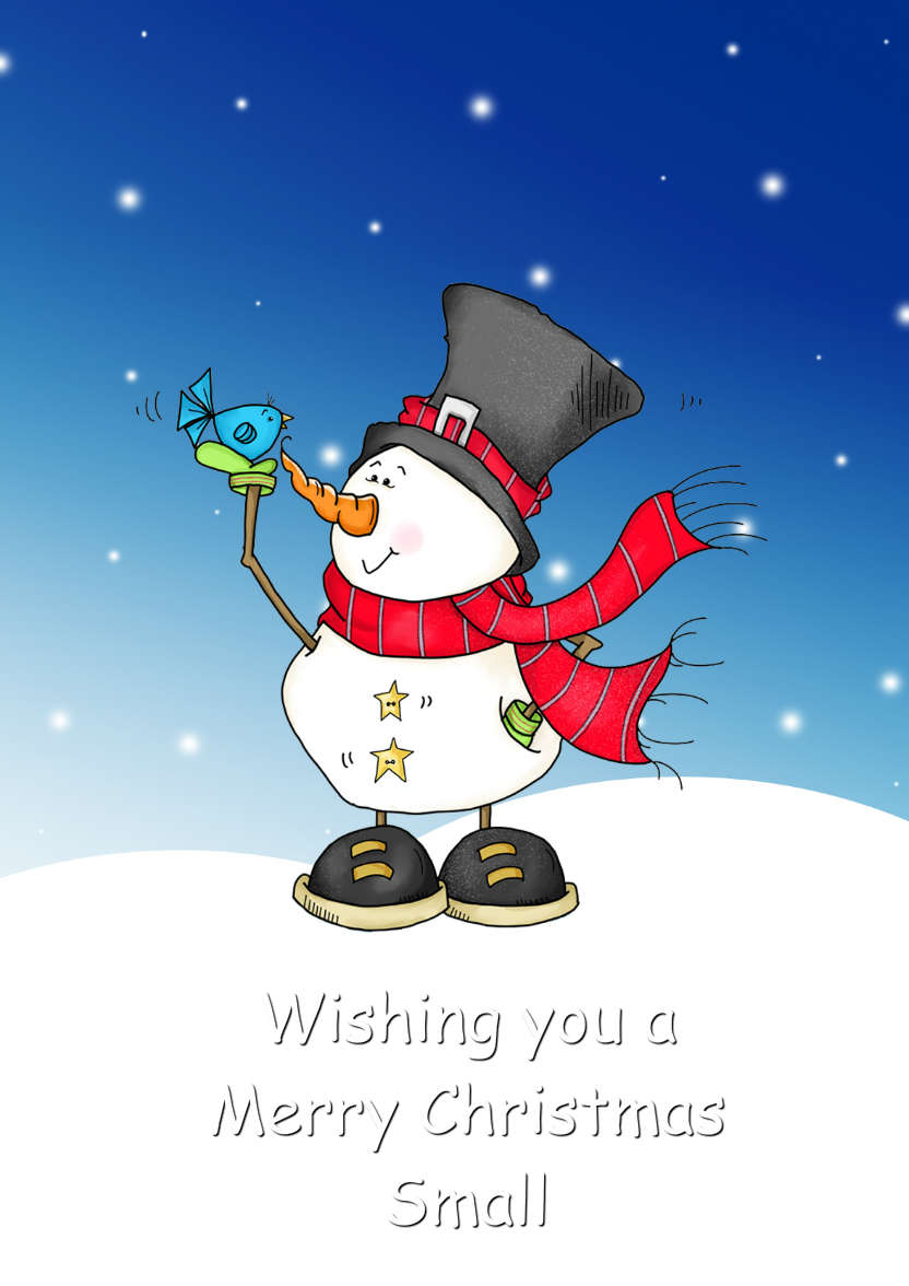 A Little Birdie Told Me It's Christmas Card Front - card made with Crafty Bob's Card Creator