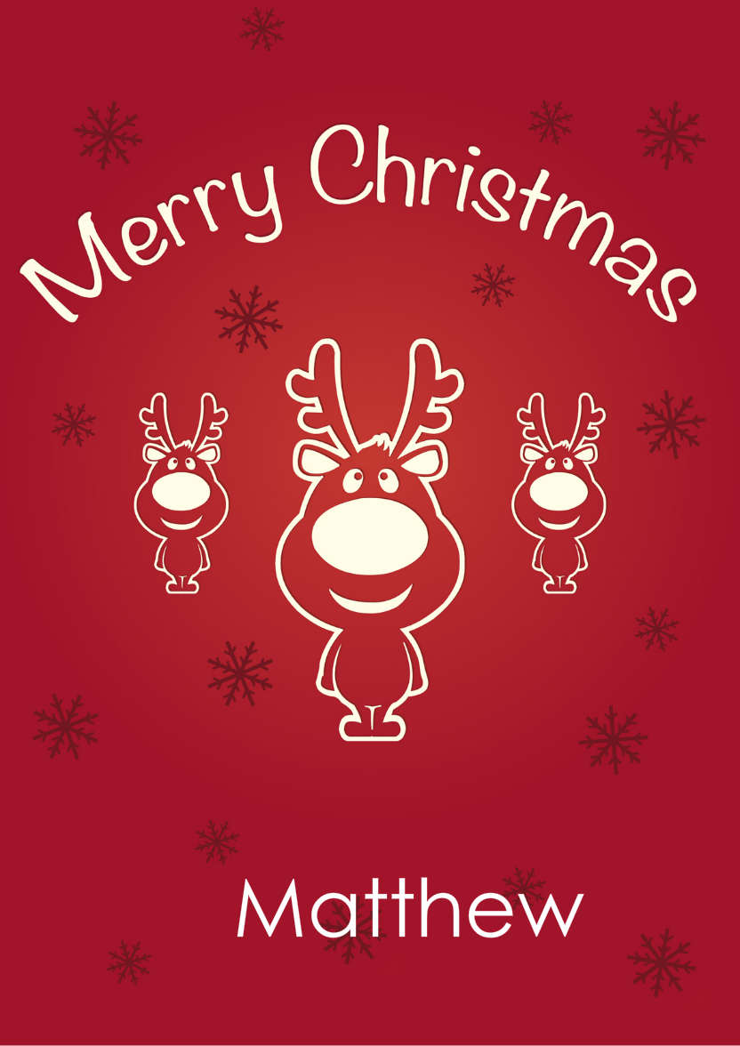 Smiling Reindeer - card made with Crafty Bob's Card Creator