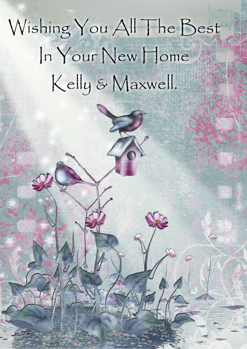 Fantasy Bird House - card made with Crafty Bob's Card Creator