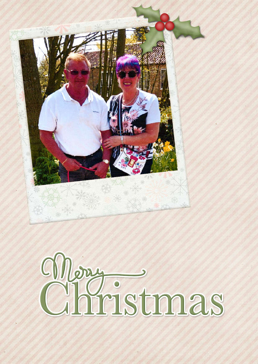 Pastel Christmas Photo Card - card made with Crafty Bob's Card Creator