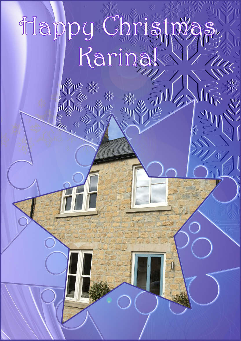 Christmas Star Photo Card - card made with Crafty Bob's Card Creator