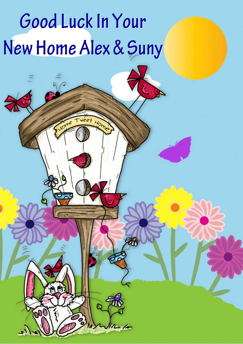 Home Tweet Home New Home Card - card made with Crafty Bob's Card Creator
