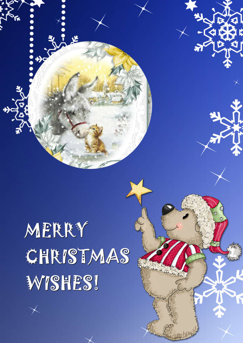 When I Wish Upon a Star Christmas Aperture Card Front - card made with Crafty Bob's Card Creator