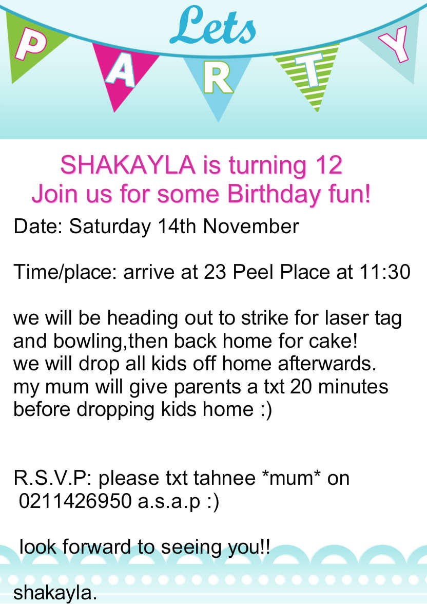 Lets Party Invitation - card made with Crafty Bob's Card Creator
