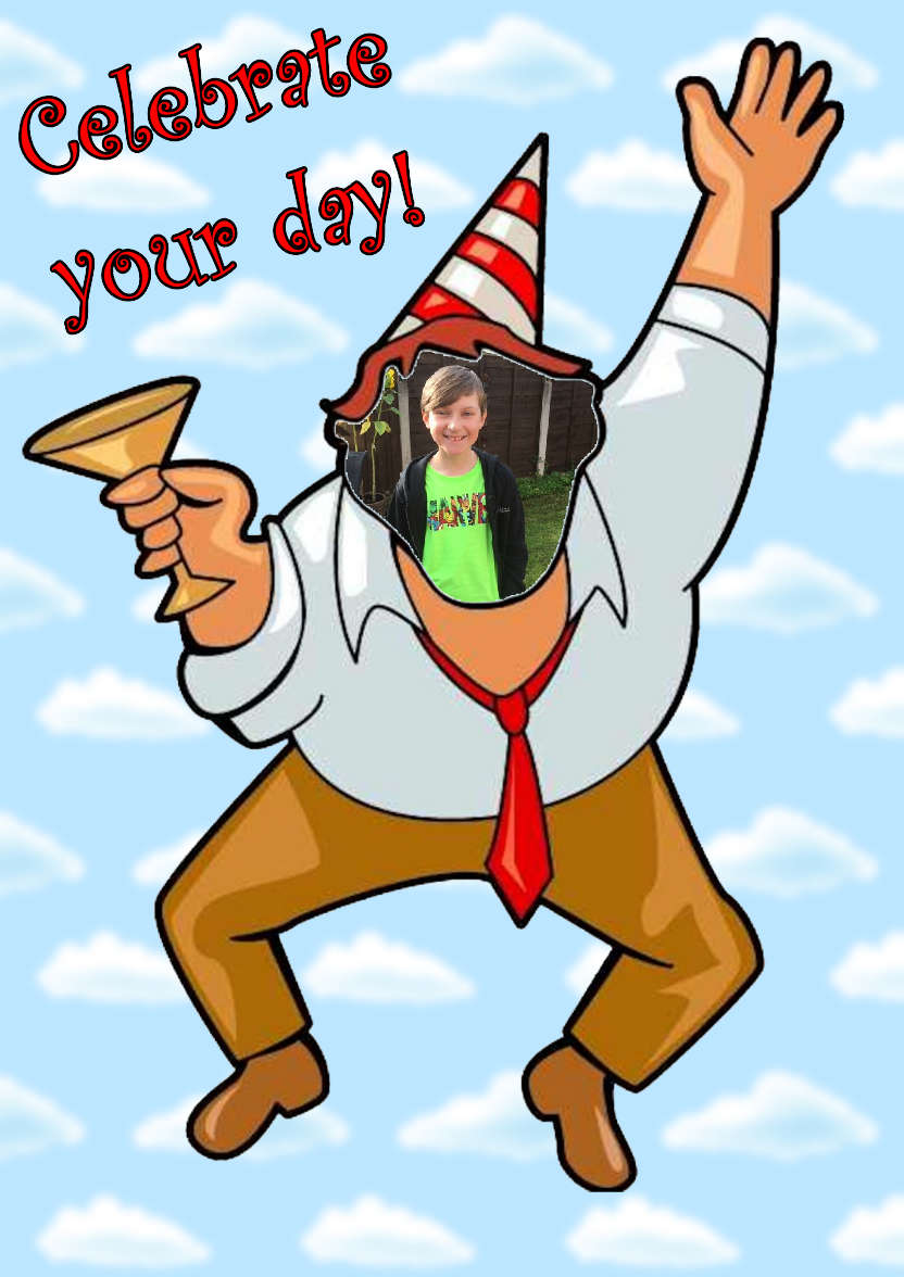 Jump for Joy - card made with Crafty Bob's Card Creator