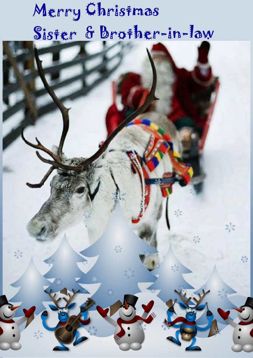 Dancing Christmas Friends - card made with Crafty Bob's Card Creator