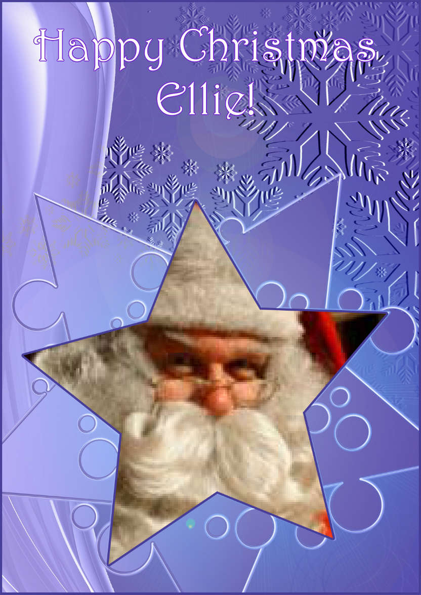 Christmas Star Photo Card - card made with Crafty Bob's Card Creator
