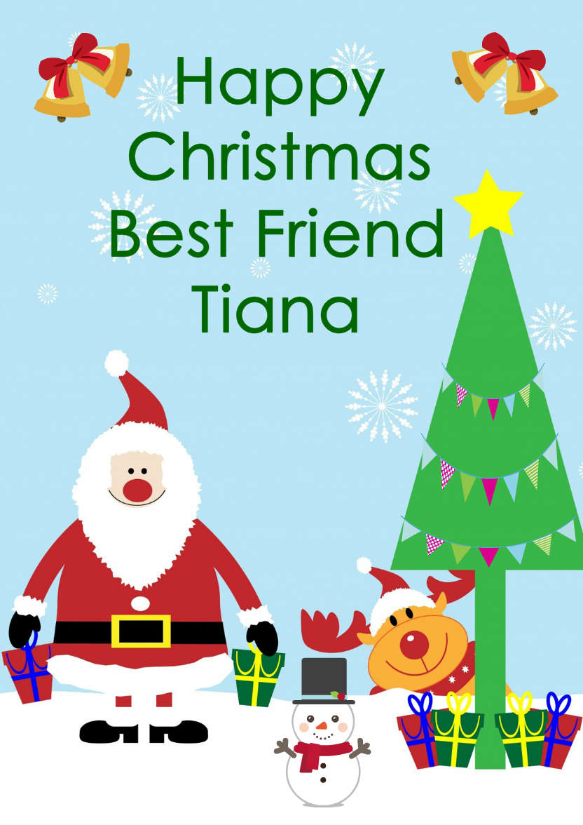 Cute Sanata and Rudolph Christmas Card - card made with Crafty Bob's Card Creator